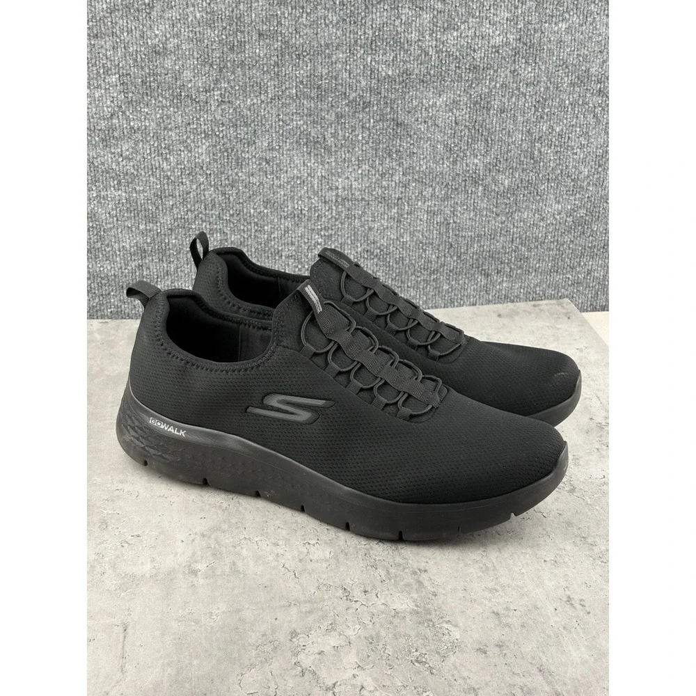 Skechers Men's Go Walk Slip In Sneaker Size 16 Black  Comfort Memory Foam